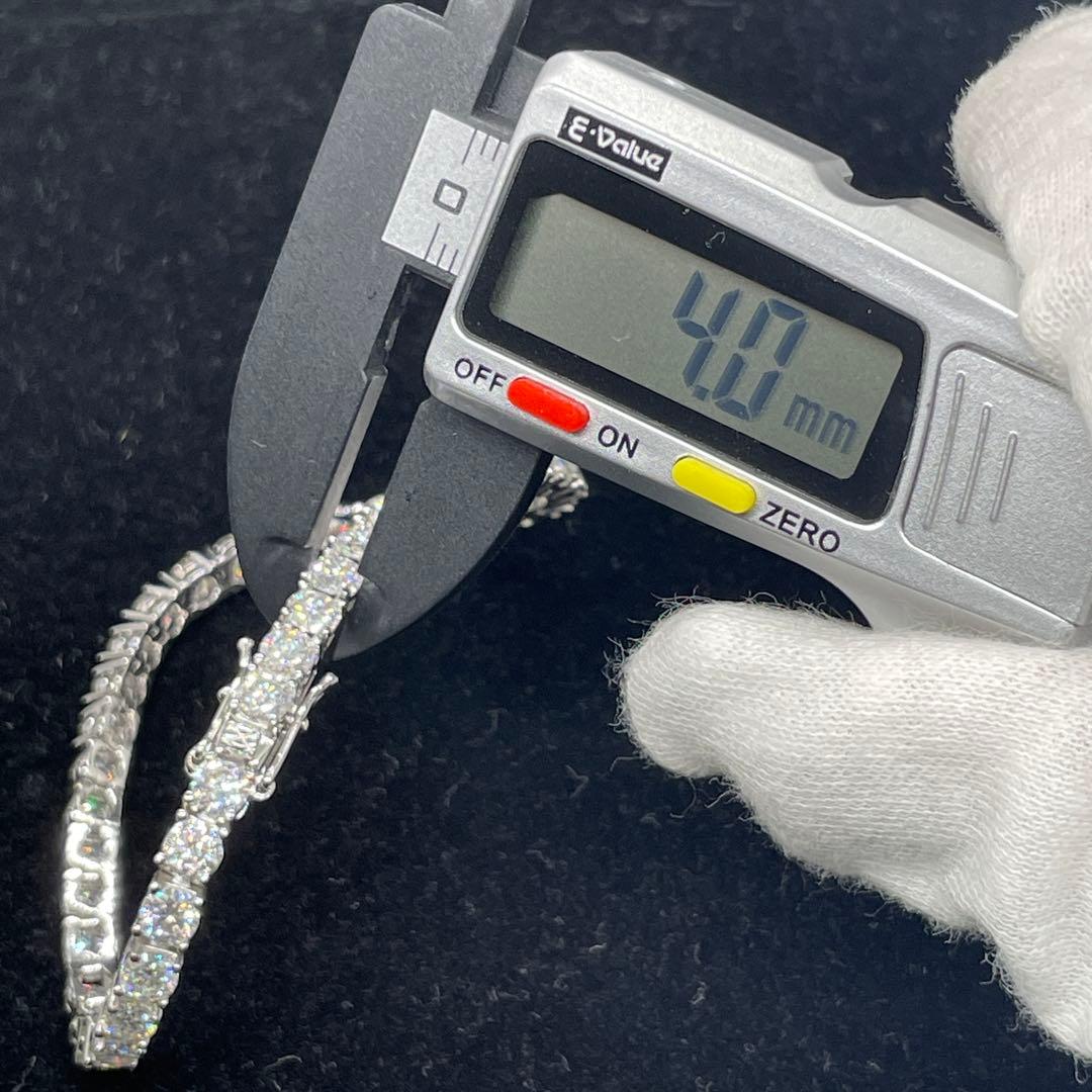 モアサナイト ブレスレット 4ミリ 17cm　【4BS17】