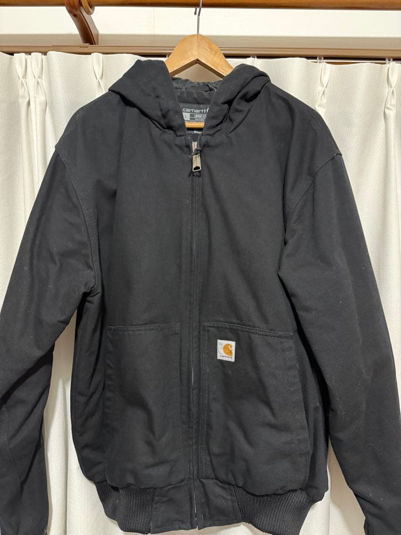 Carhartt ブラック ルーズフィット ジャケット
