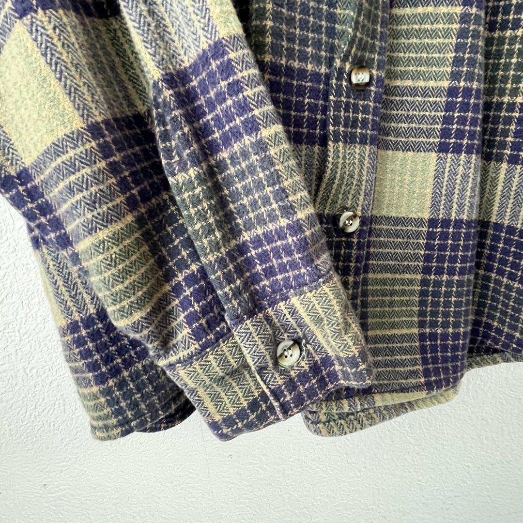 90s USA製 リーバイス アラスカ チェック ネルシャツ L 古着