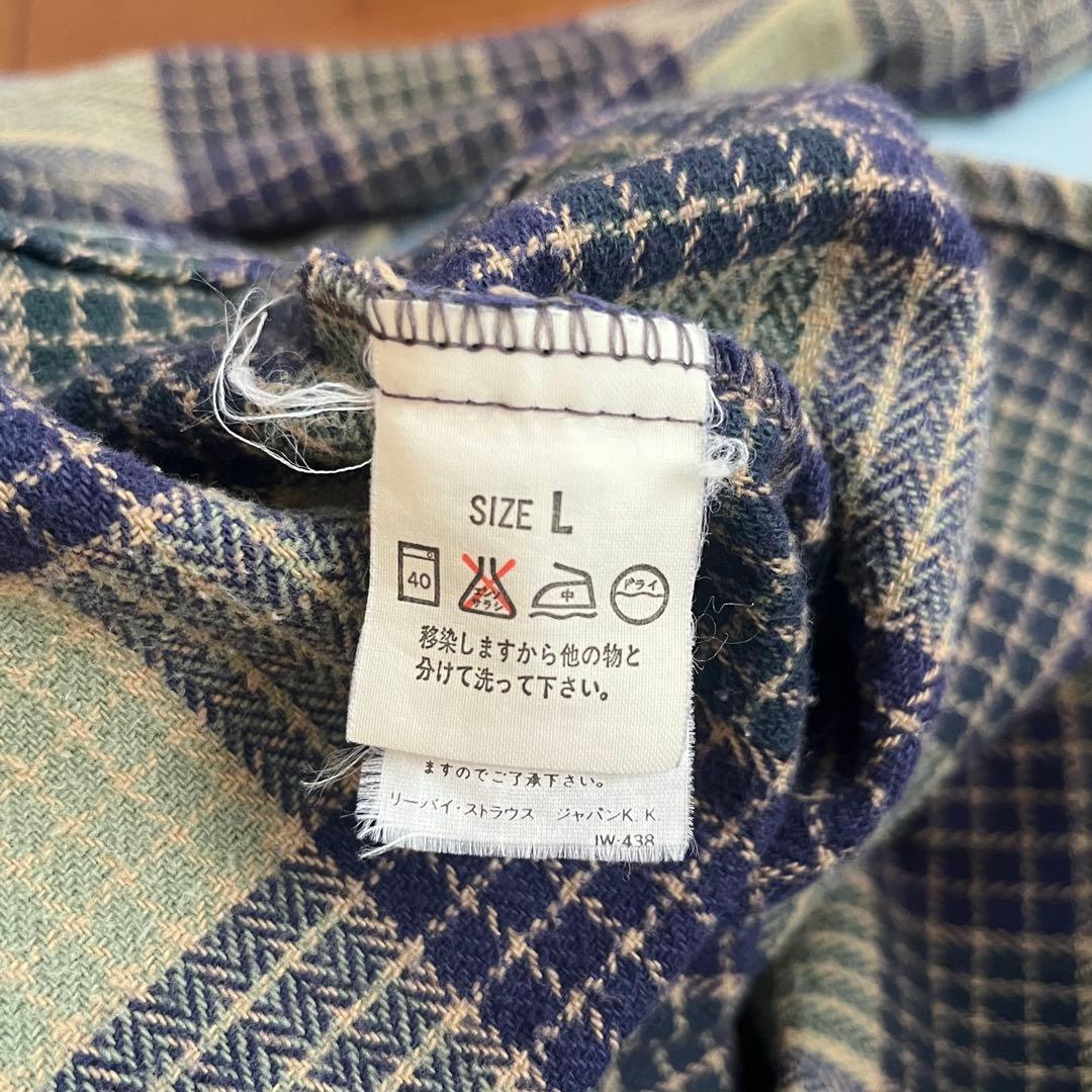 90s USA製 リーバイス アラスカ チェック ネルシャツ L 古着