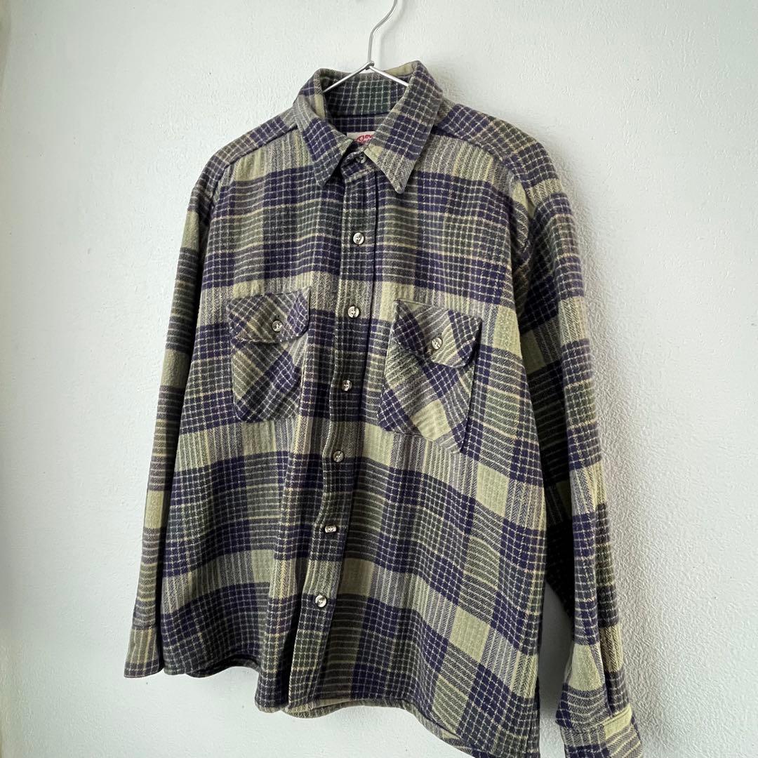 90s USA製 リーバイス アラスカ チェック ネルシャツ L 古着