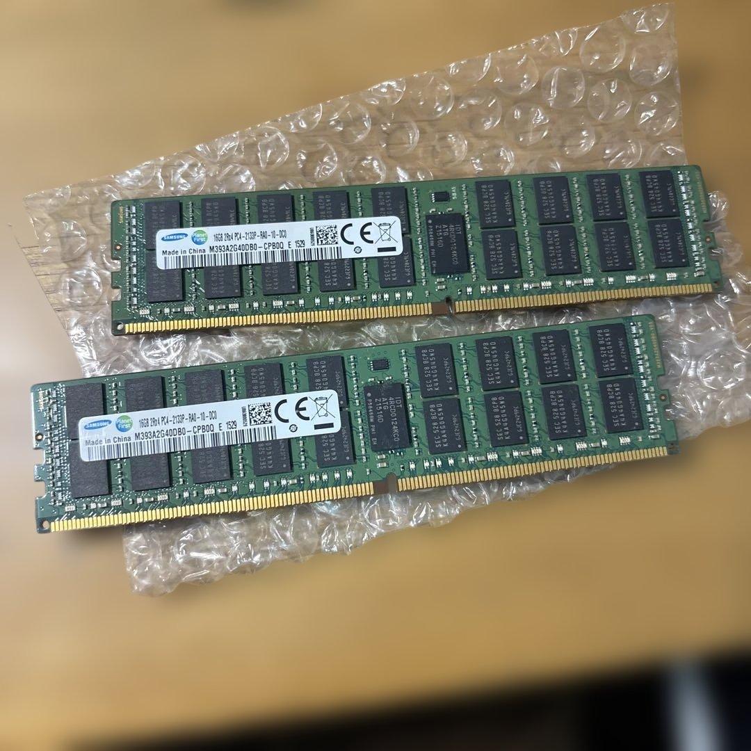 サ*ケ様 SAMSUNG PC4-2133P-RE0 DDR4 16G×2枚 計