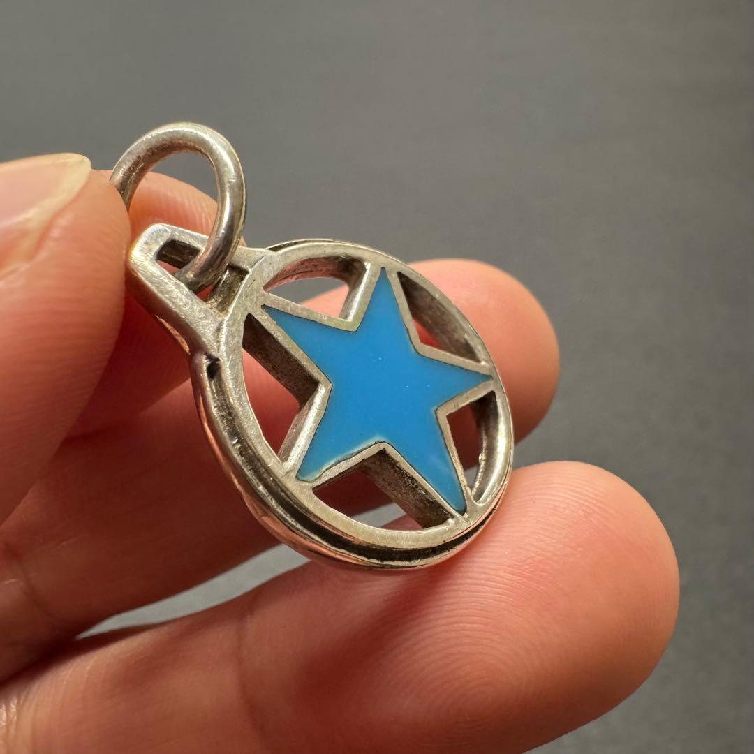 【星型 silver925】ターコイズ ネックレストップ