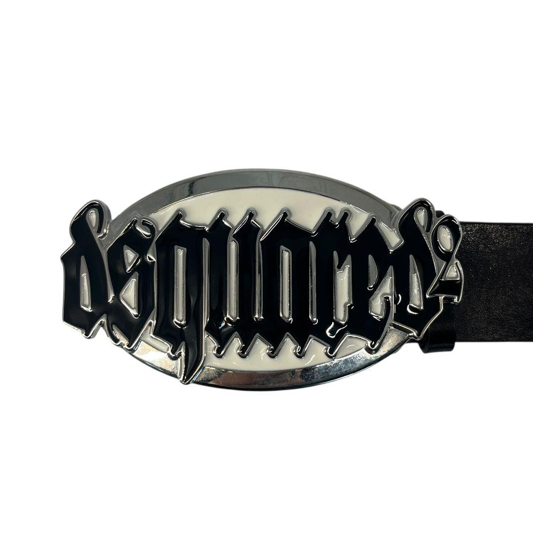 【 激レア☆ 】 ディースクエアード　ゴシック　ロゴバックル　ベルト　レザー　黒