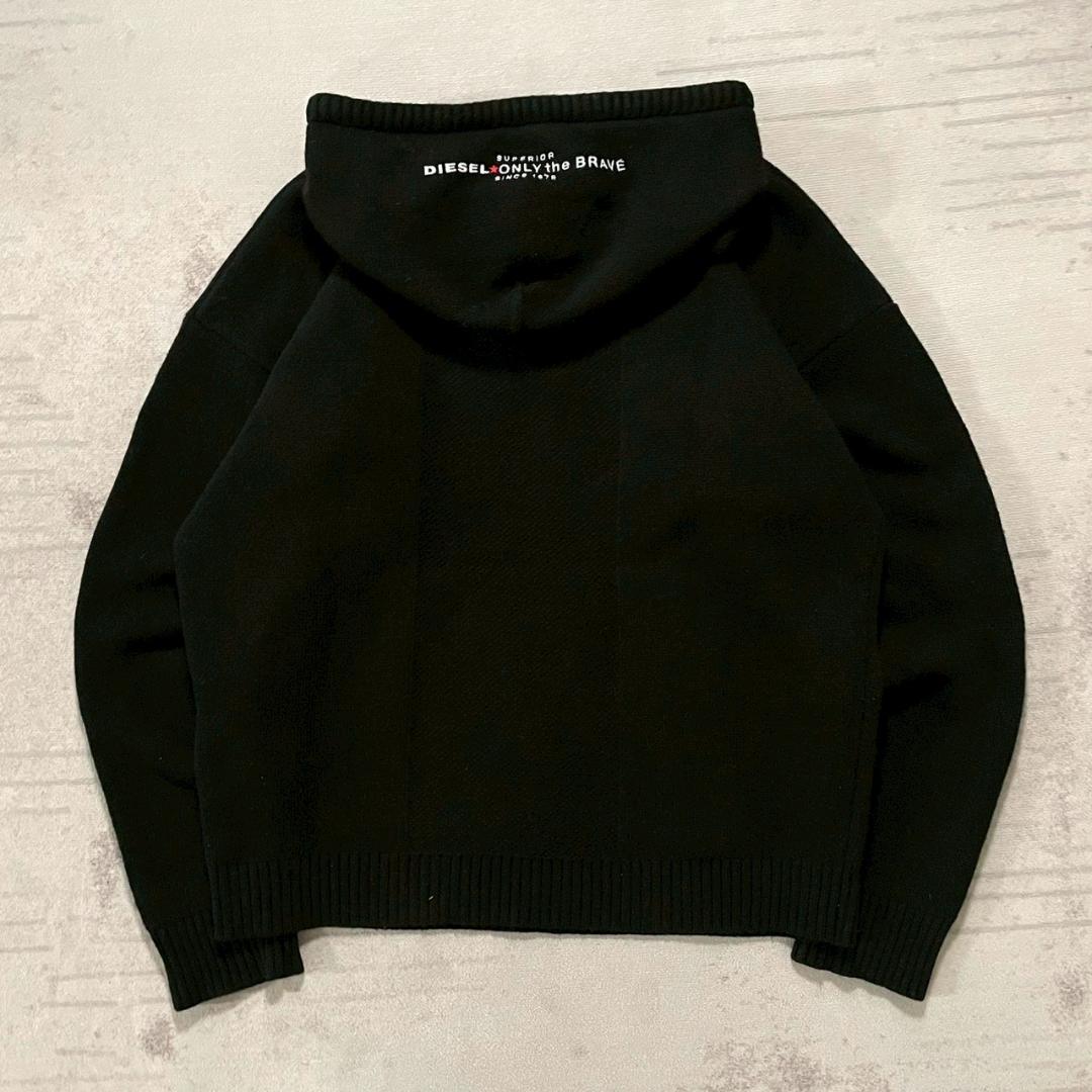 超美品 DIESEL 近年 厚手 ニット パーカー イタリア製
