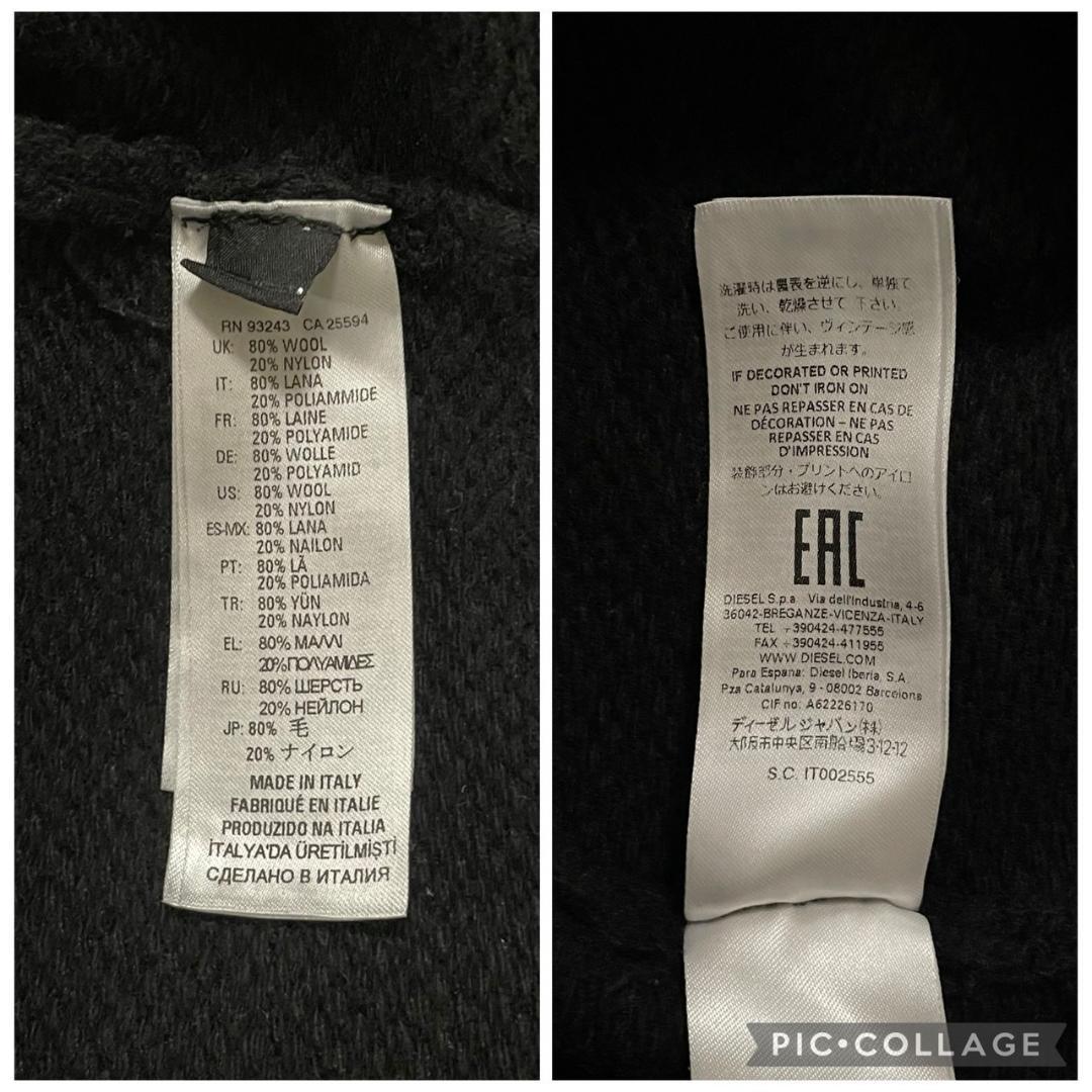 超美品 DIESEL 近年 厚手 ニット パーカー イタリア製