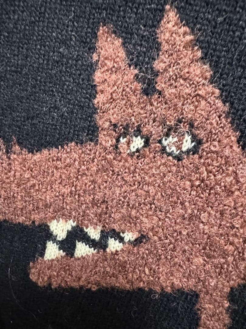 アルベロベロ　OLLEBOREBLA 動物刺繍 長袖セーター