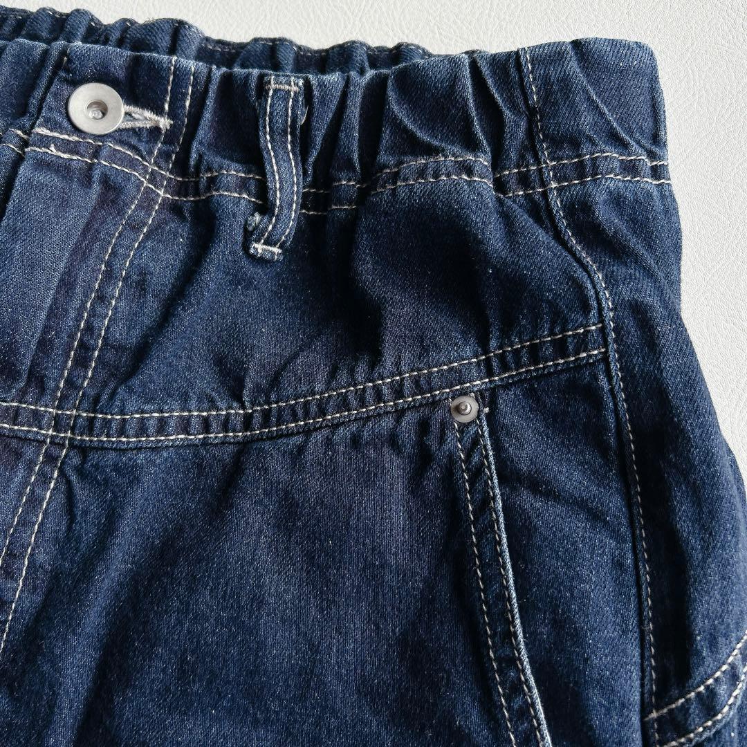 tumugu ツムグ ⿻ コットンリネン デニムパンツ テーパード ルーズ 春