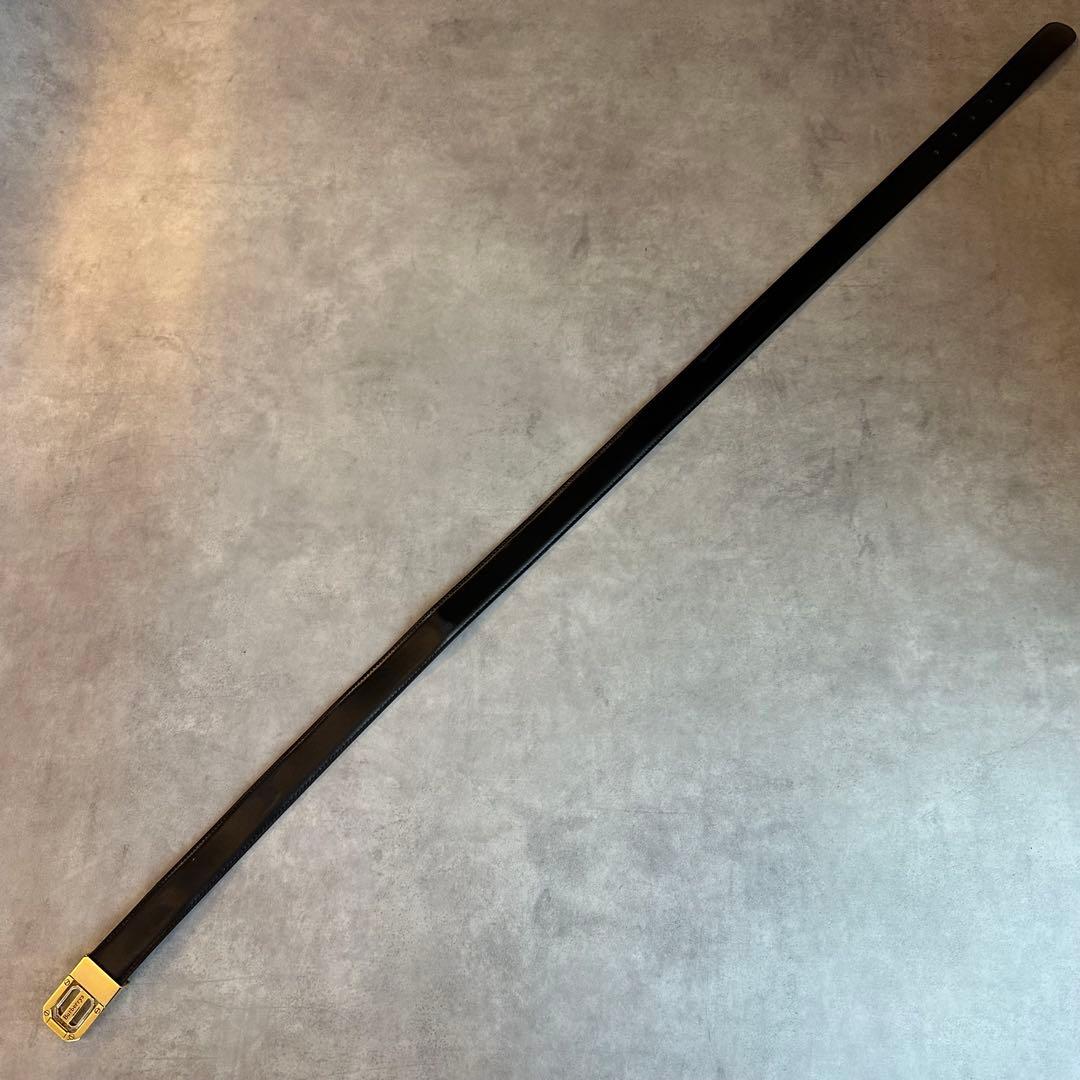 BURBERRY ゴールドバックル　レザーベルト　交換用バックル付属