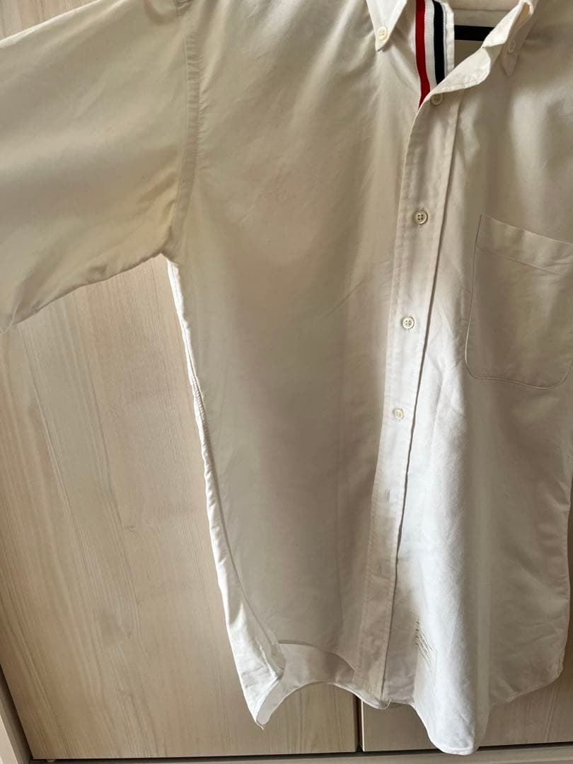 Thom Browne ホワイト ボタンダウンシャツ