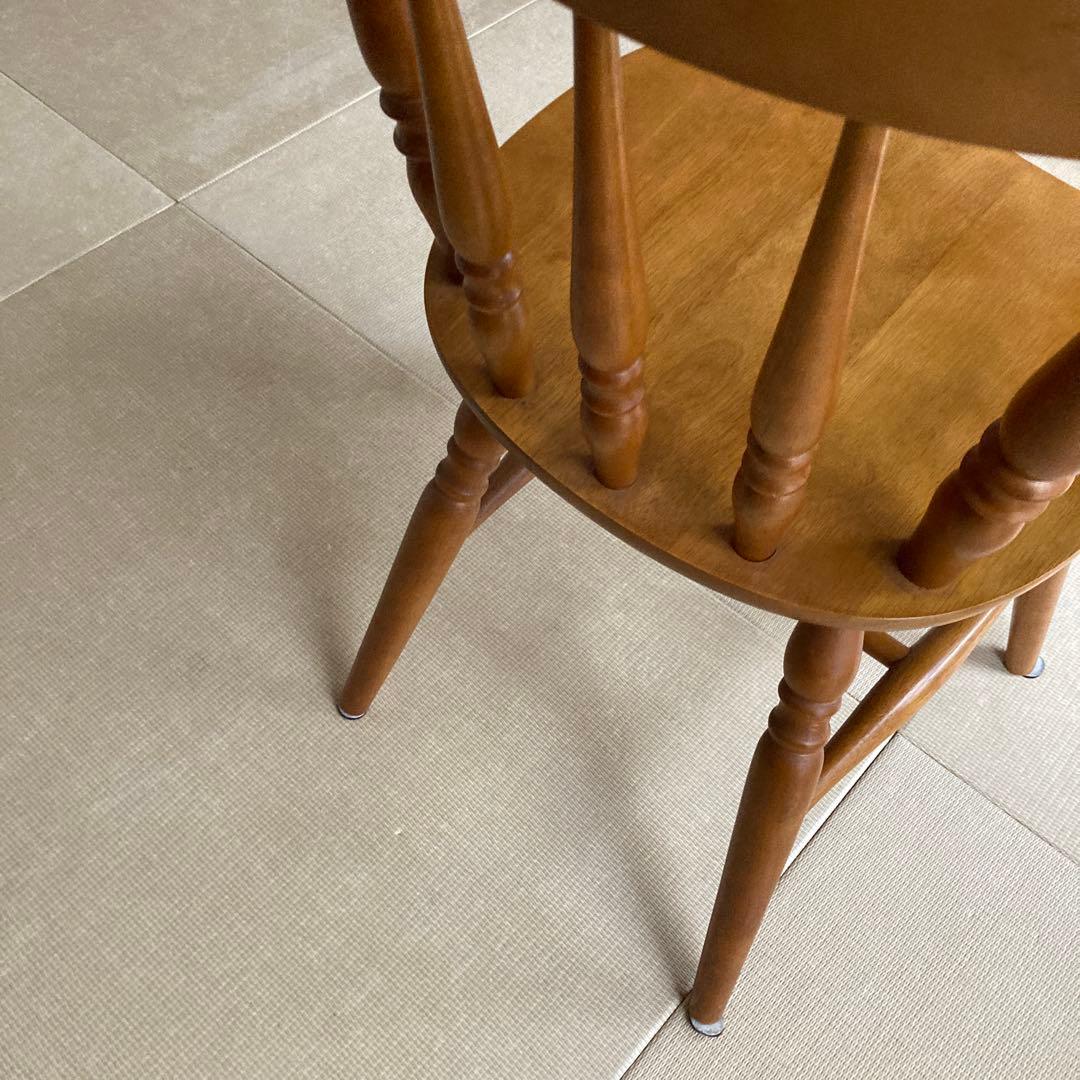 【アンティーク】北欧レトロ 木製 ウィンザーチェア 椅子 ろくろ脚 古家具