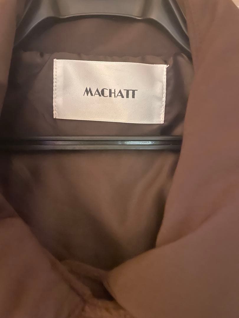 MACHATT ブラウン フリースパデットコート