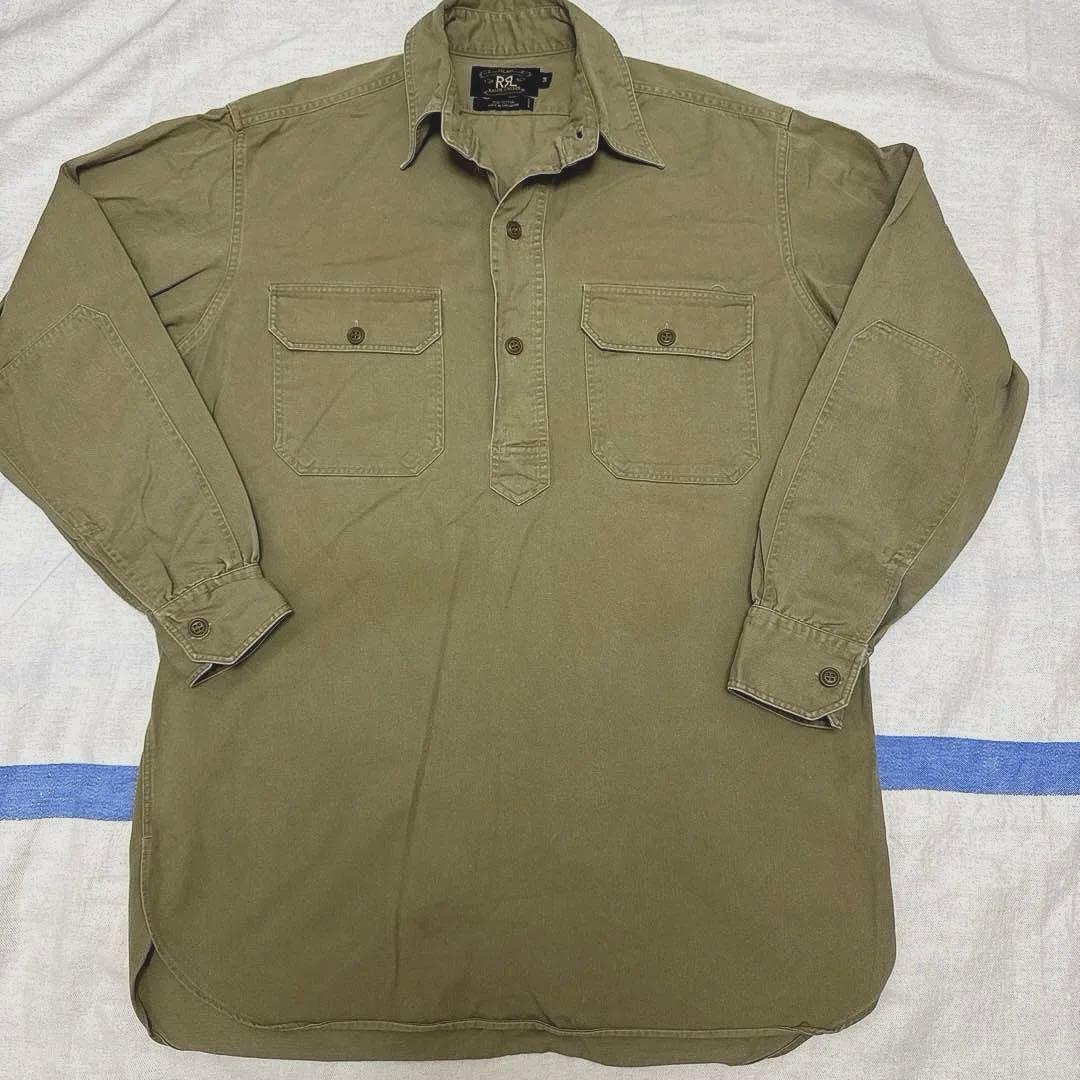 美品❗️入手困難❗️90'sRRL/ダブルアールエル 三ツ星‼️プルオーバーシャツ‼️M