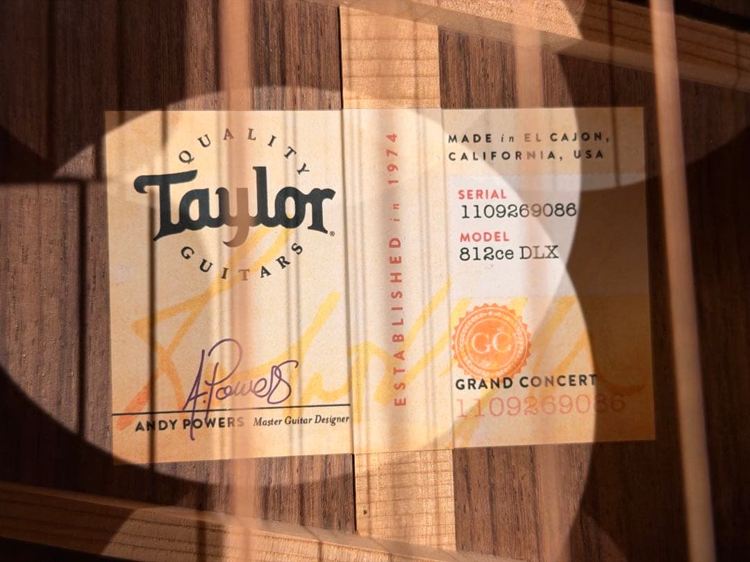 ギター Taylor 812ce DLX V-Class