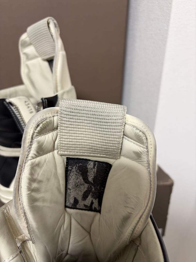 靴 Rick Owens geobasket milk black 40