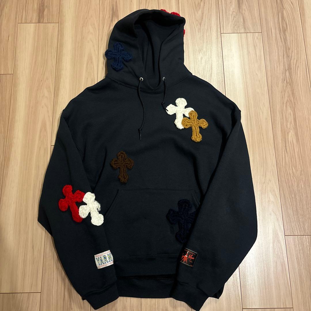 YARN✖️SYUMANコラボクロスモチーフ パーカー