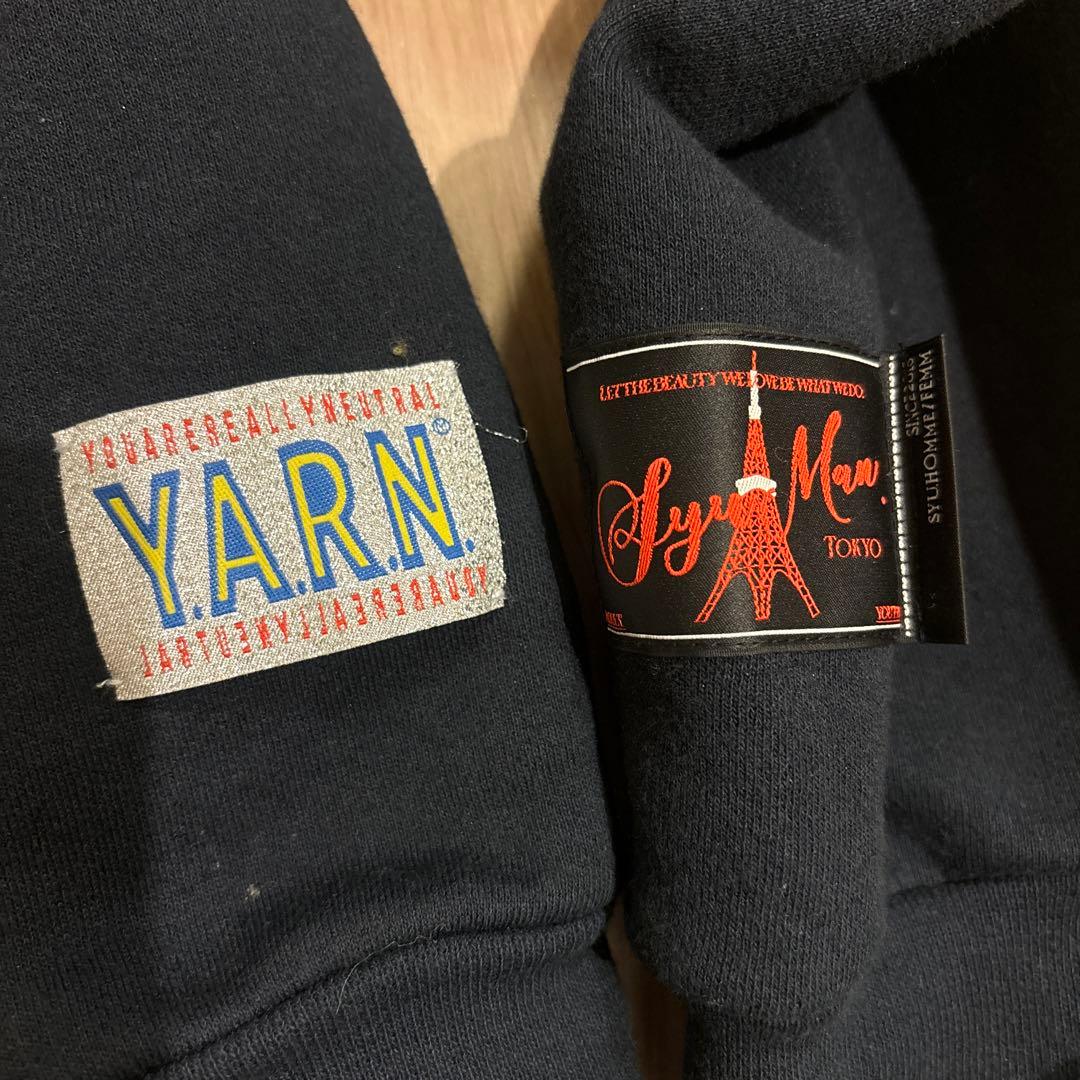 YARN✖️SYUMANコラボクロスモチーフ パーカー