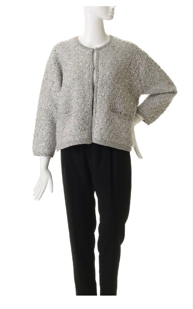 2026SS新作‼️ebureエブール新品ブライトヤーンジャガードカーディガン