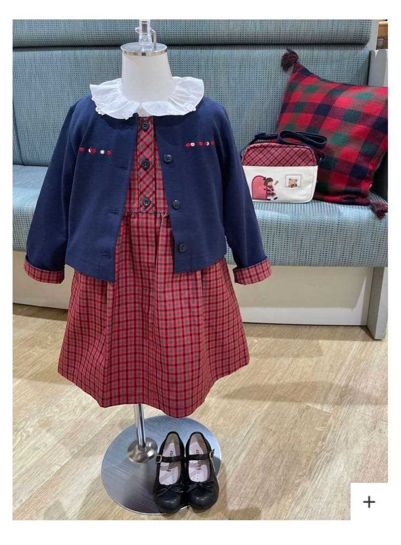 ファミリア　ワンピース　ジャンパースカート　カーディガン　110 現行品