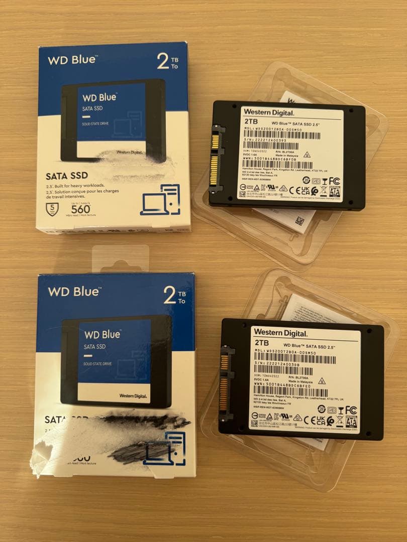 WD Blue 2TB SATA SSD 2枚セット