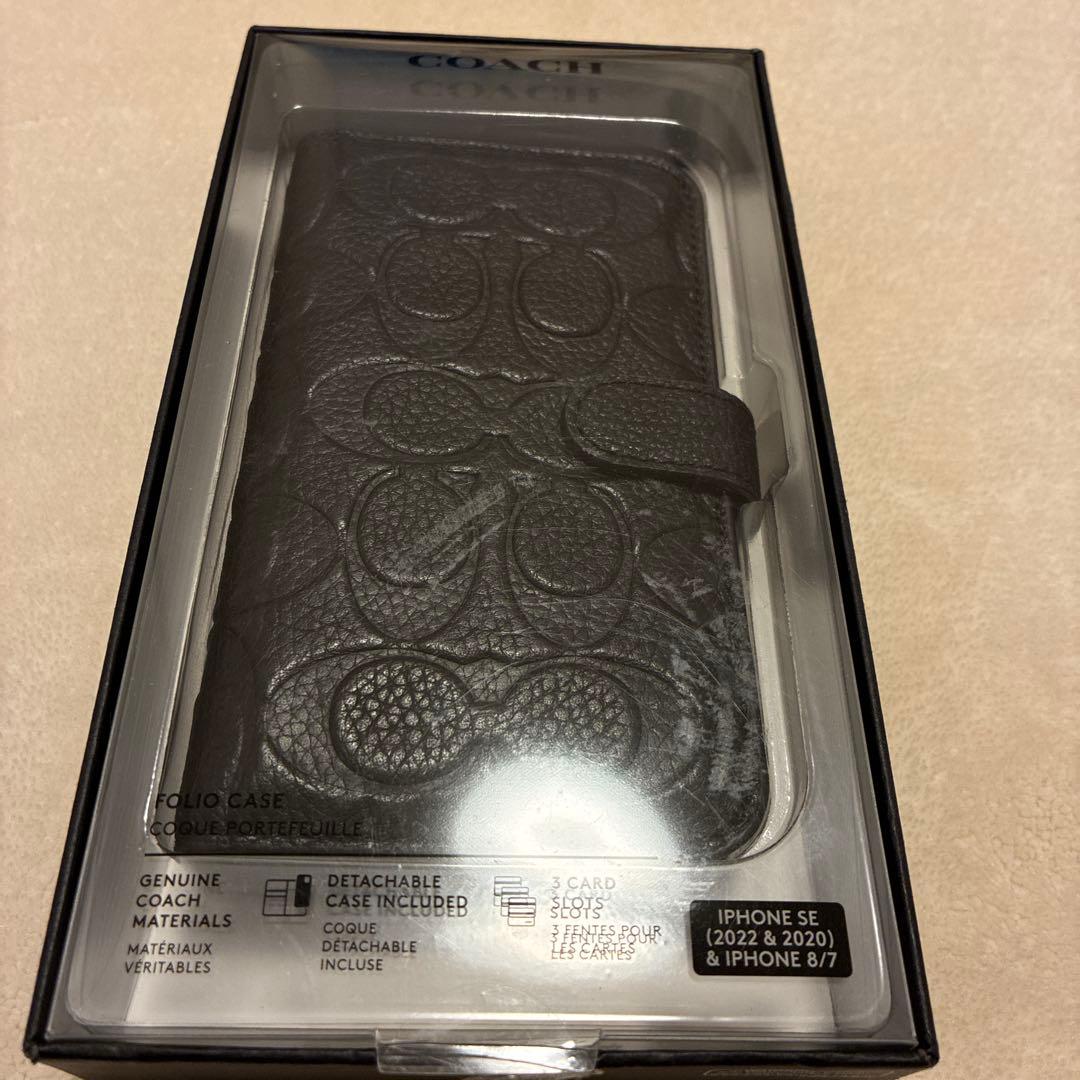 COACH iPhone SE/8/7用手帳型ケース 美品　11月特価 レア