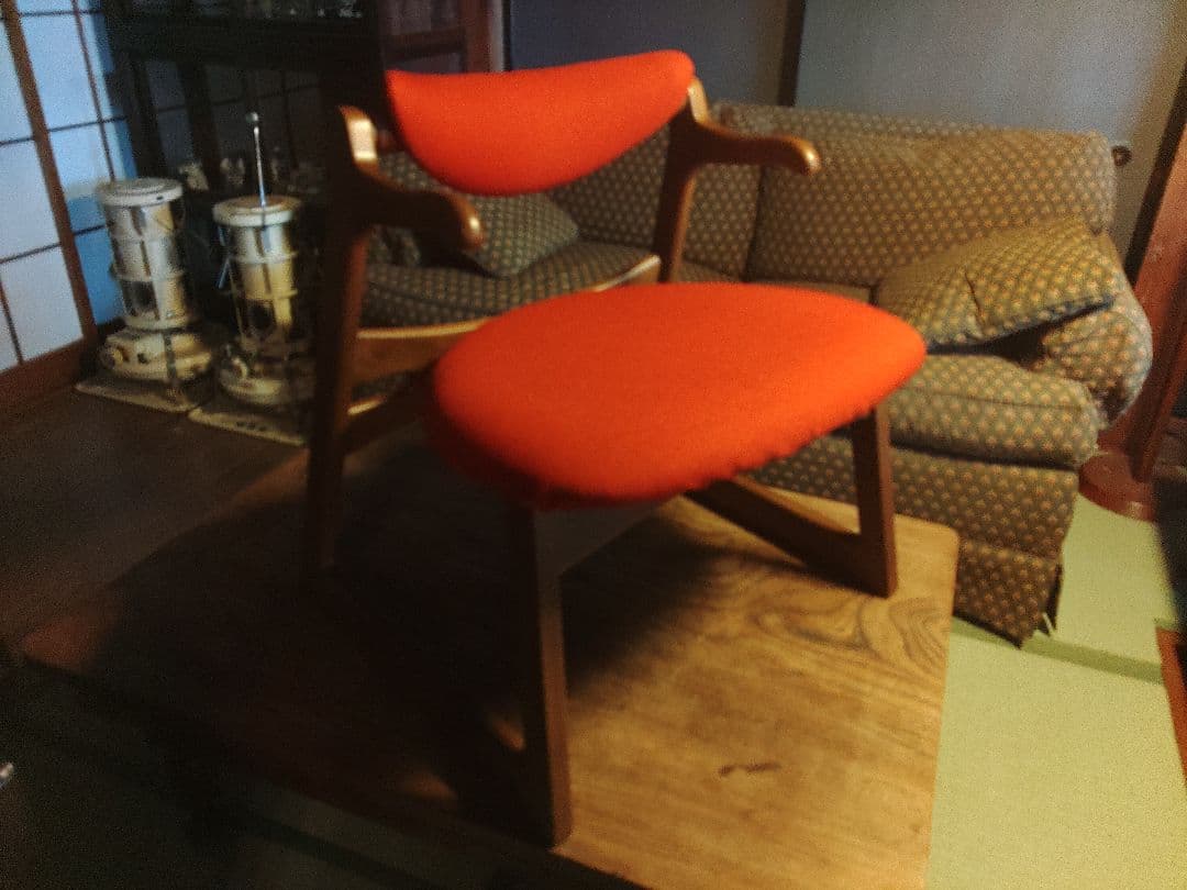 希少　ダイニングチェア KIRITSU 起立木工 CAチェア 400CH-赤