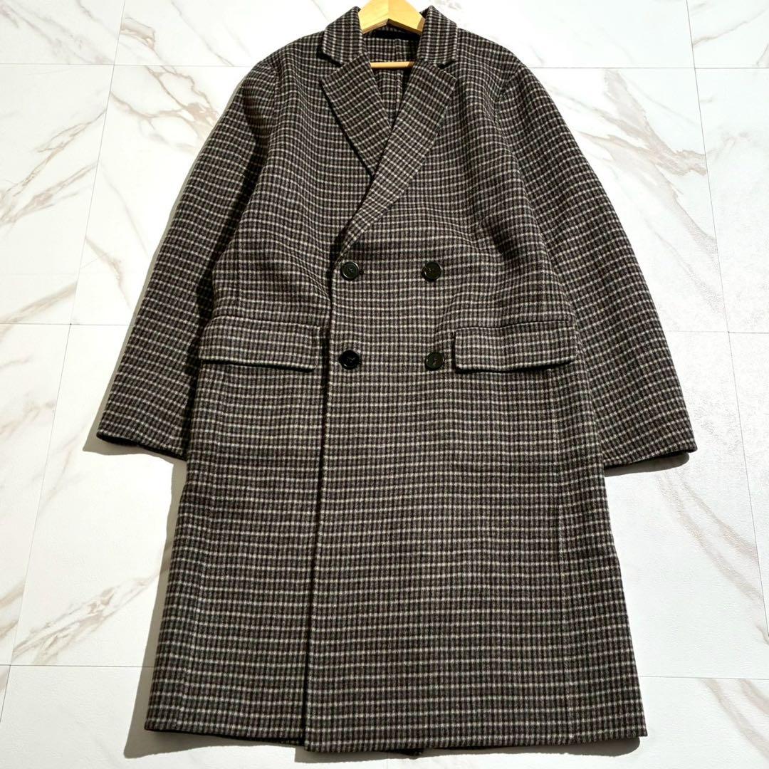 極美品 22AW セオリー カシミヤ混 ダブルチェスターコート ダブルフェイス