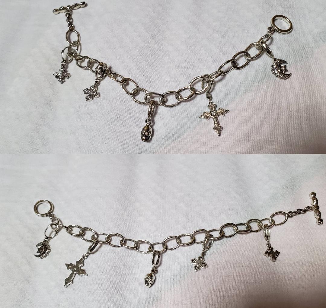 正規 ローリーロドキン mixアイコンチャームブレスレット SV ムーン クロス