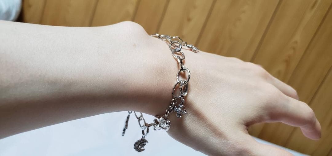 正規 ローリーロドキン mixアイコンチャームブレスレット SV ムーン クロス