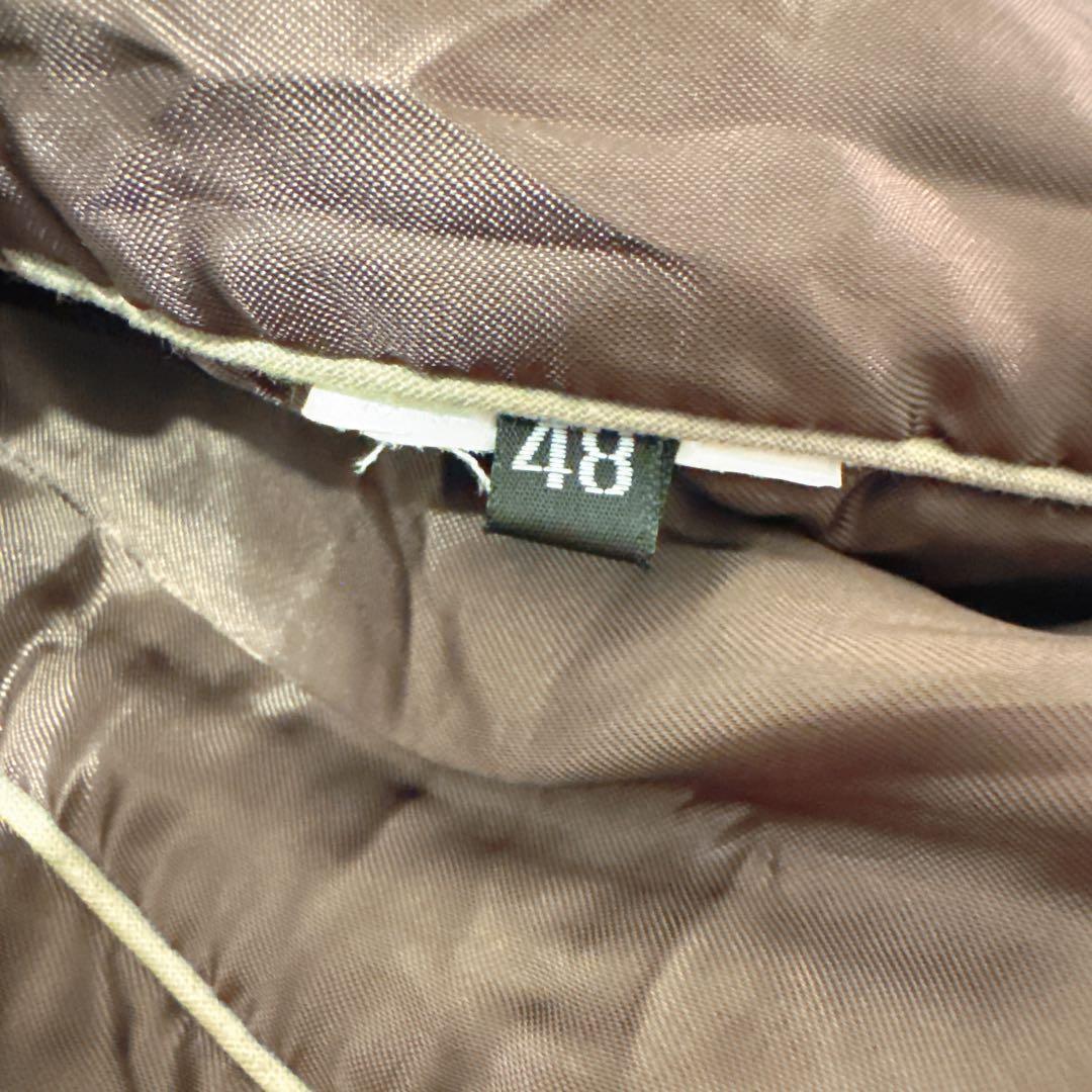 EMMETI エンメティ レザージャケット L ブラウン ナッパレザー 中綿