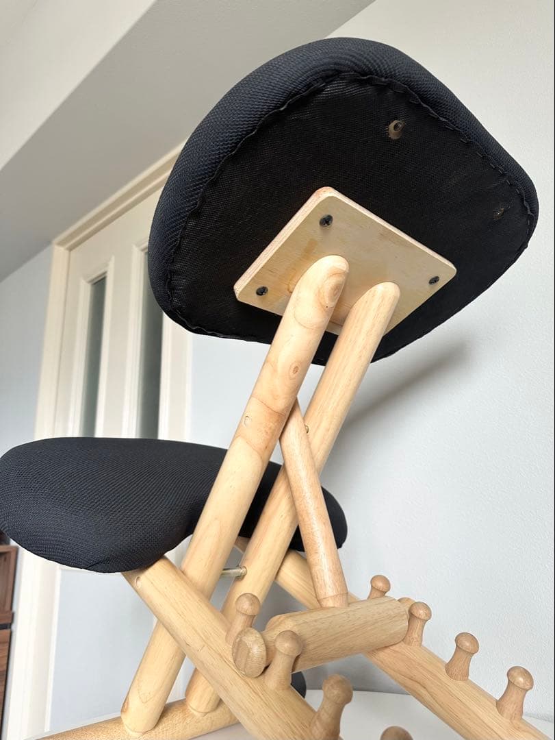 4段階　高さ調整　バランスチェア 学習椅子 ブラック　BC-101