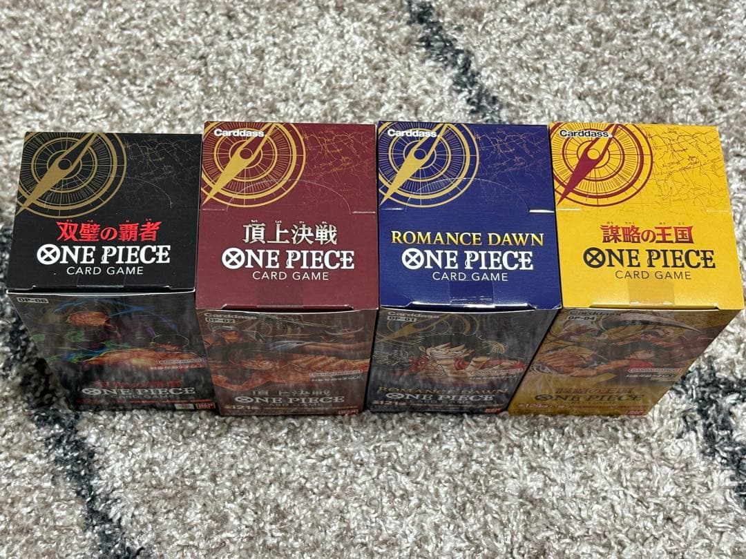 ワンピースカード4BOX テープカット 購入証明有り