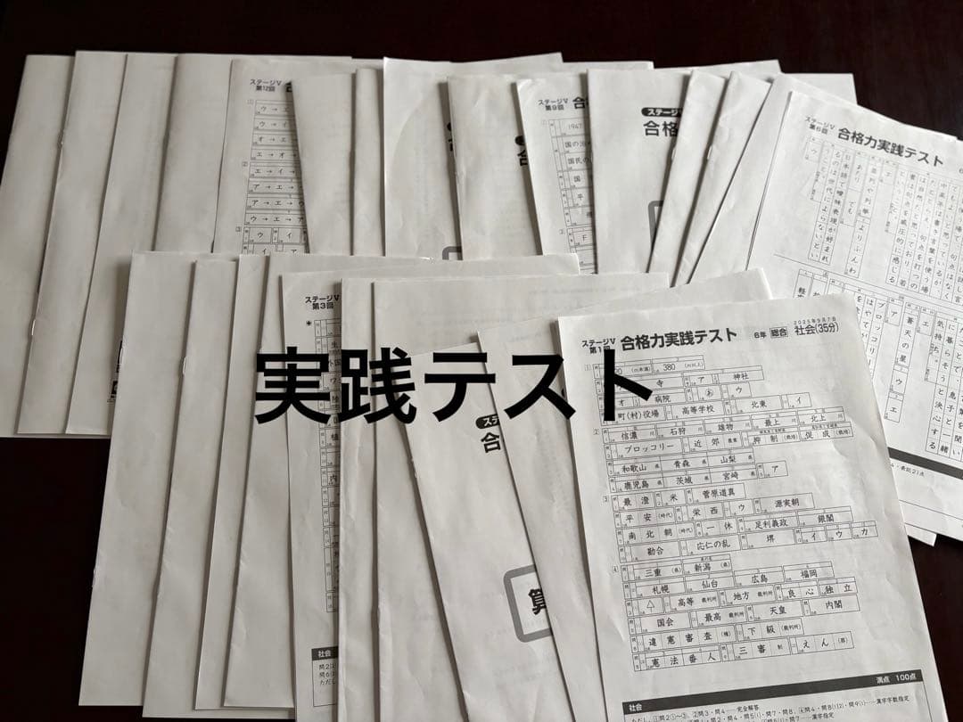 日能研6年（2025年度）　公開模試　育成テストなど