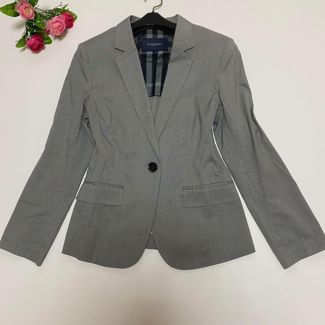 バーバリーロンドン セットアップ パンツスーツ サイズ40 チェック グレー
