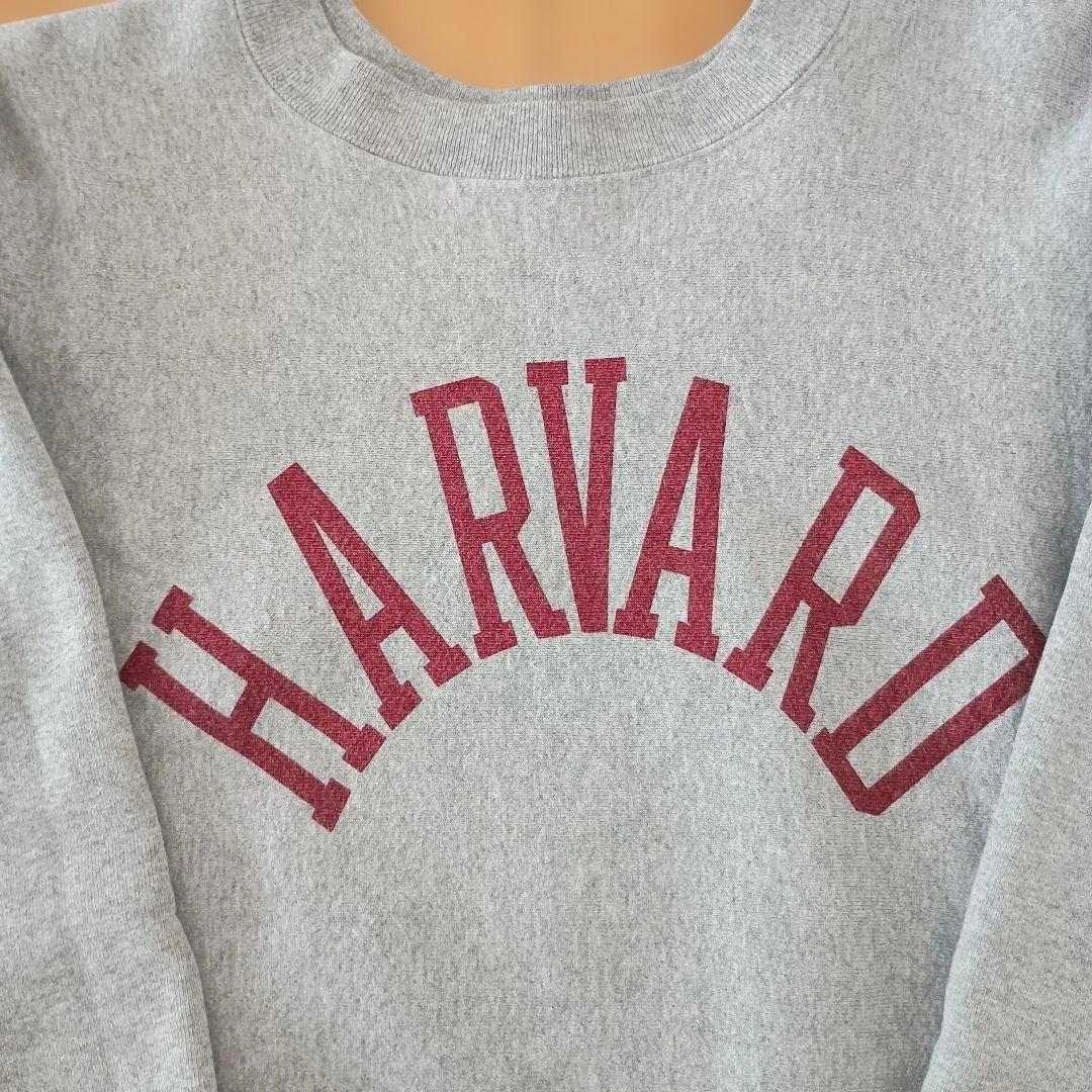 【L】チャンピオン　リバースウィーブ　赤タグ　ハーバード　harvard グレー