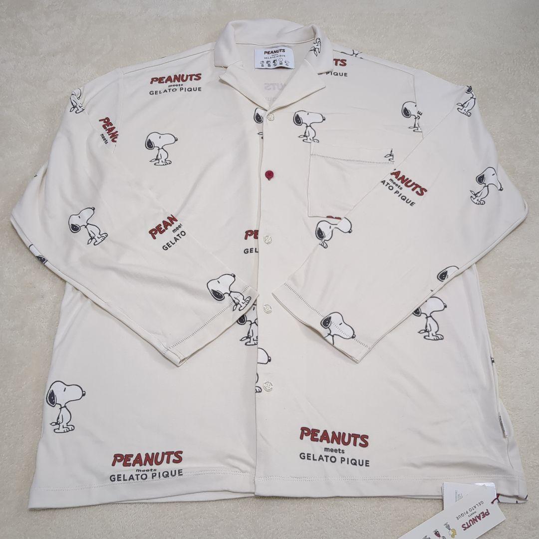 ジェラートピケ PEANUTS スヌーピー パジャマセット 男女兼用L