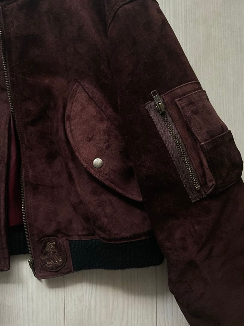 イタリア製 MA-1 typeレザージャケット ARMANIと同ファクトリー生産