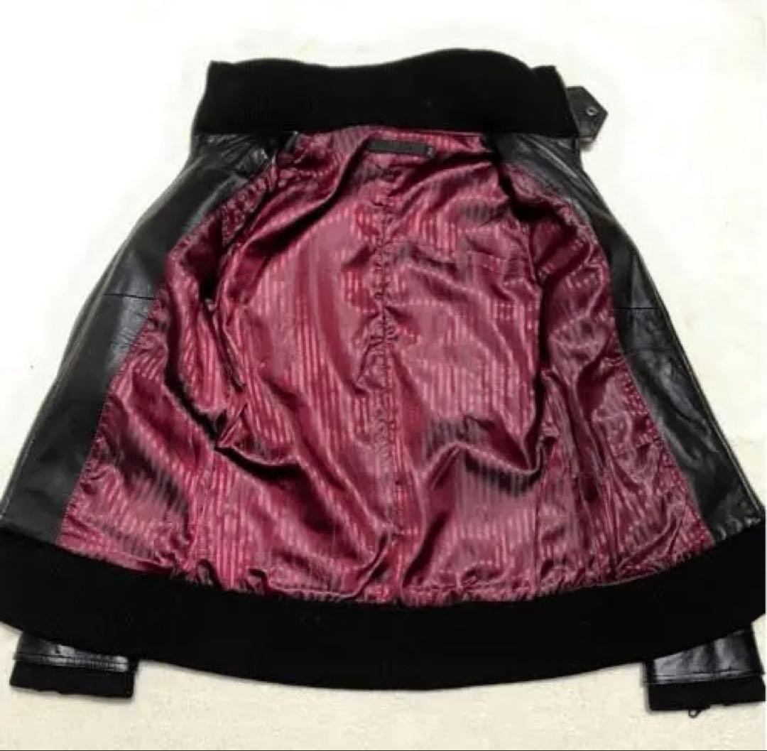 FUGA　羊革ラムレザー　ライダースジャケット黒　y2k