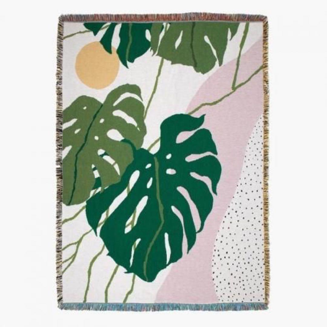 Slowdown studio モンステラ　大判ブランケット