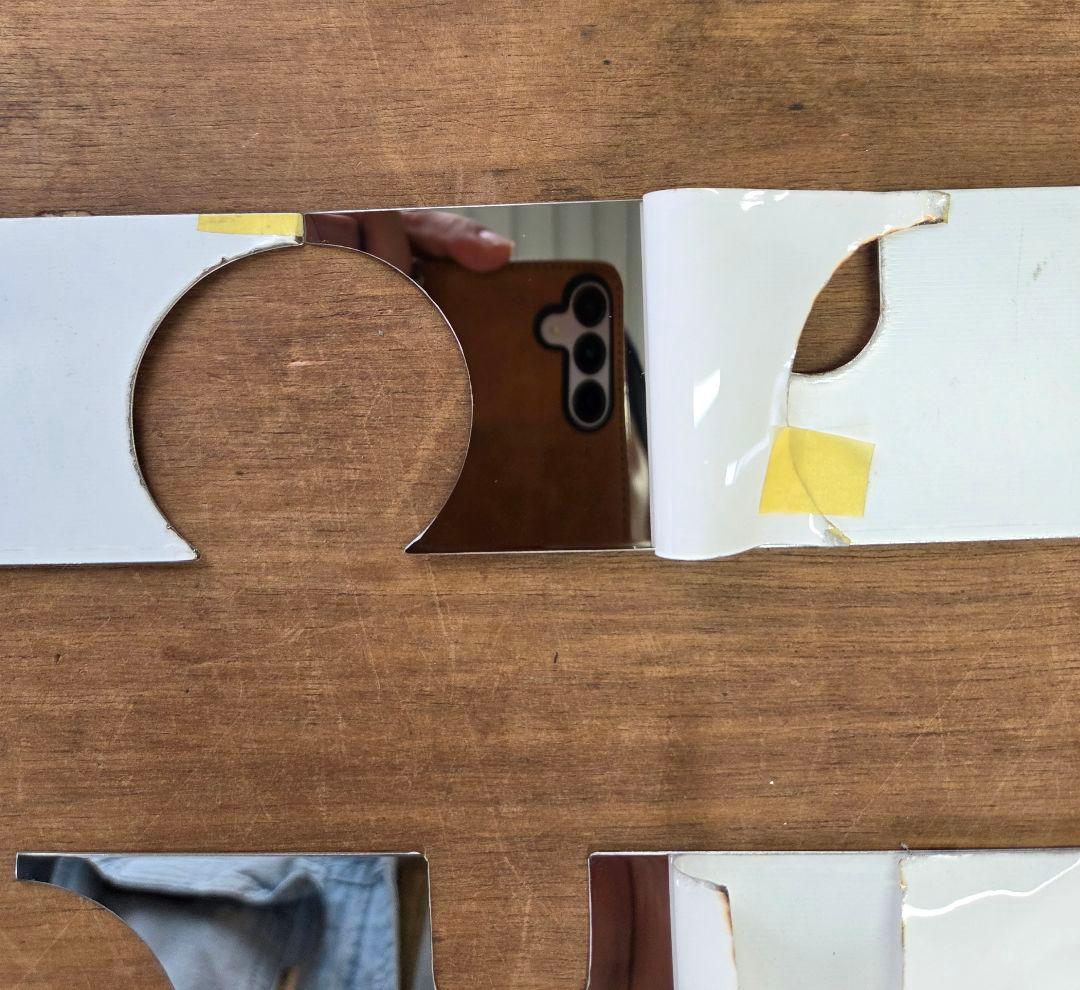 17スーパーグレート等　バラさず簡単取り付け　ワイパーパネル鏡面ステンレス