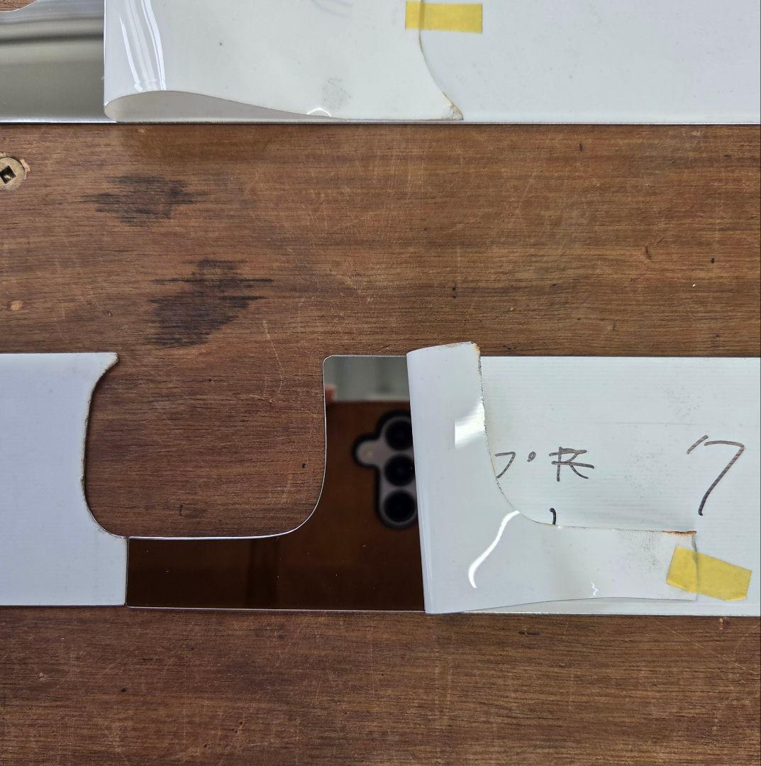 17スーパーグレート等　バラさず簡単取り付け　ワイパーパネル鏡面ステンレス