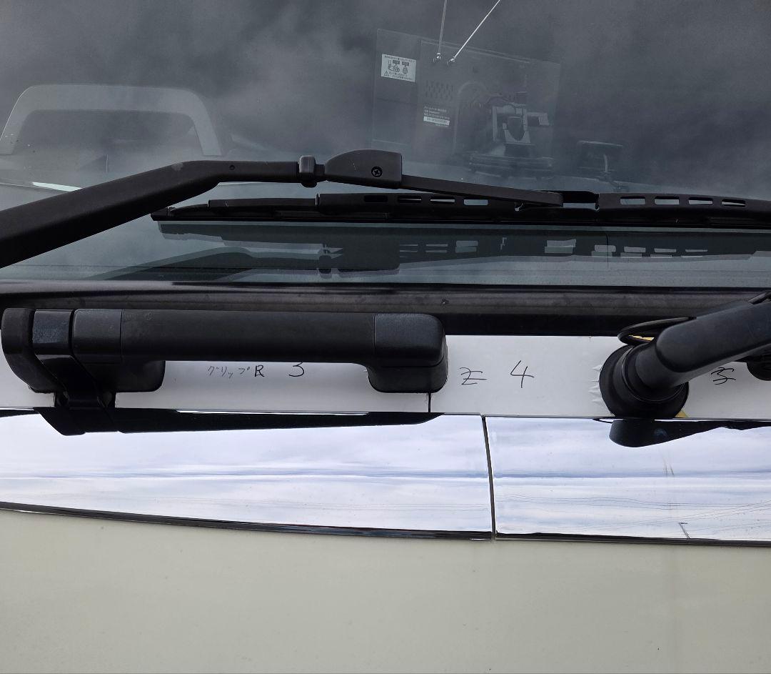 17スーパーグレート等　バラさず簡単取り付け　ワイパーパネル鏡面ステンレス