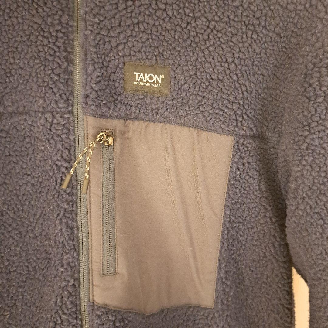 【TAION/タイオン】別注ボア×ダウンフードコートリバーシブル ネイビー S