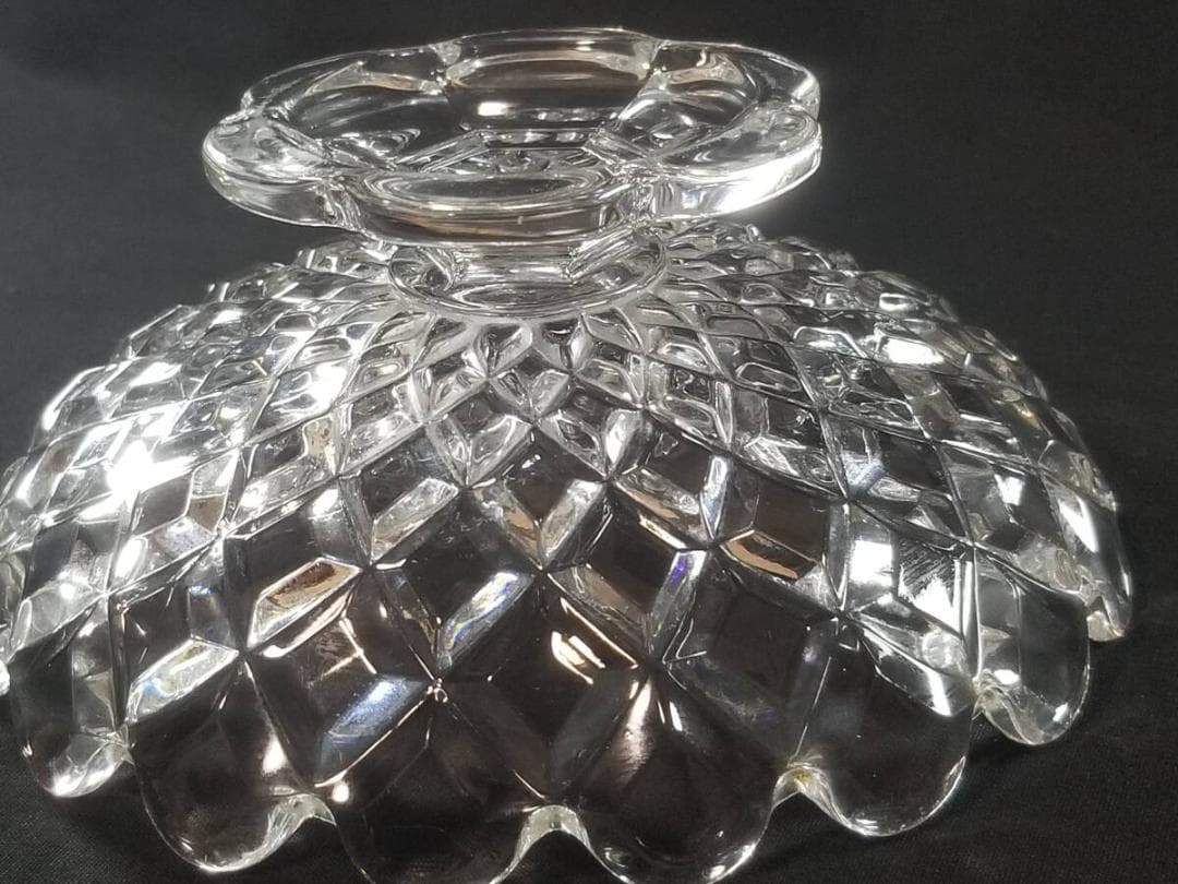 ※光輝く至高の名品!!オールドバカラ ディアマン カレ コンポート 脚付き