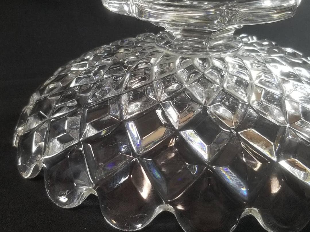 ※光輝く至高の名品!!オールドバカラ ディアマン カレ コンポート 脚付き