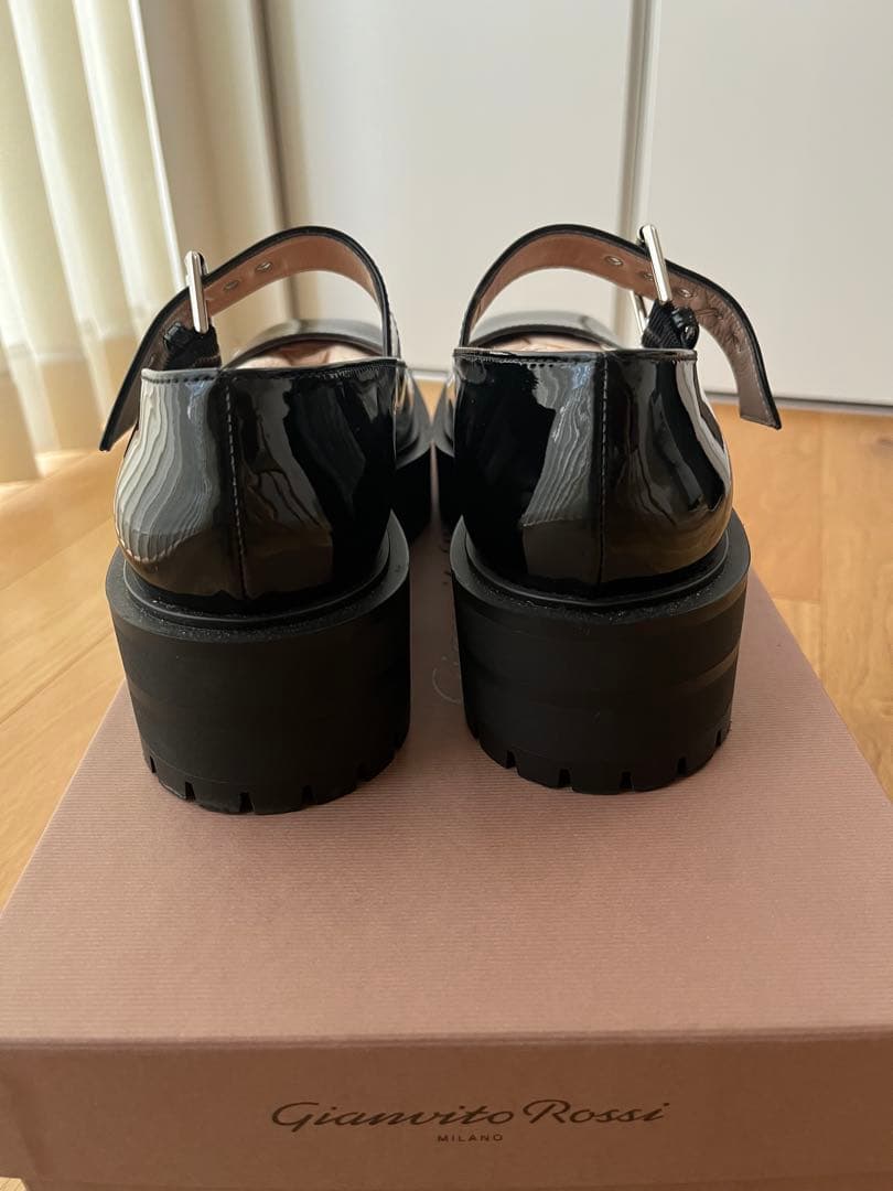 Gianvito Rossi ブラックローファー 厚底