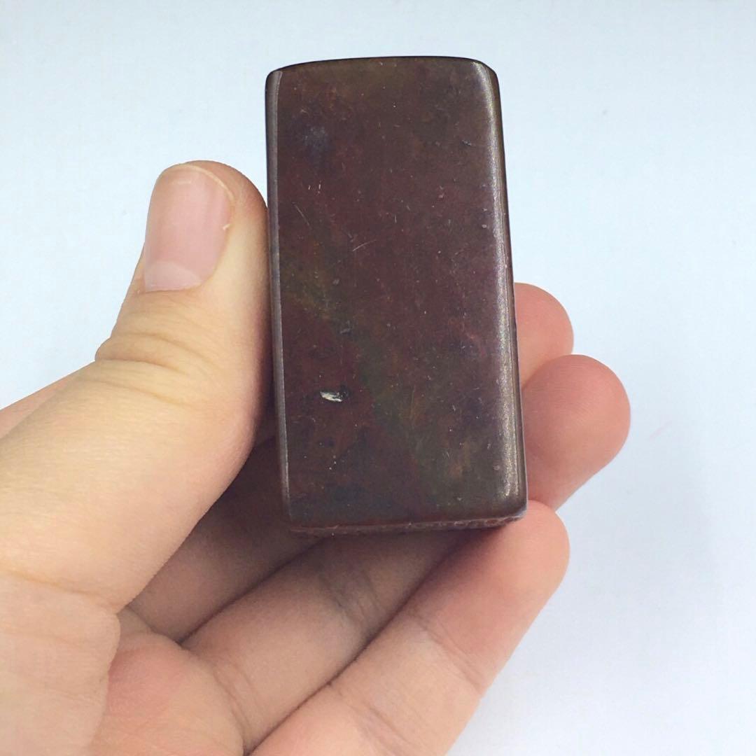 旧蔵　古印鑑　「懷抱觀古今」篆刻 青田玉石 時代物 アンティーク