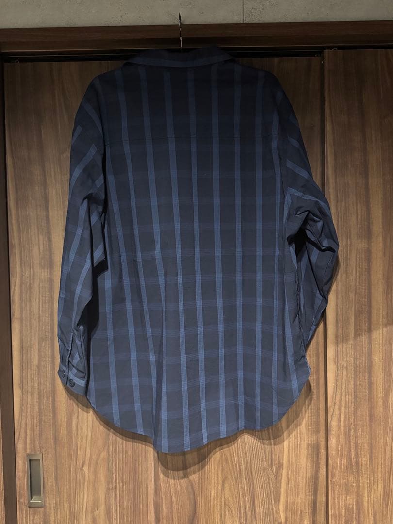 WTAPS ネイビー チェック柄 長袖シャツ 03