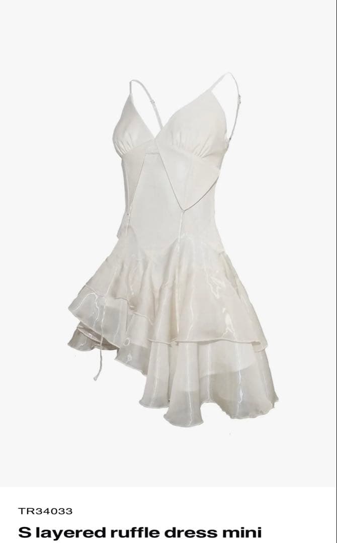 ワンピース theredthread S layered ruffle dress mini