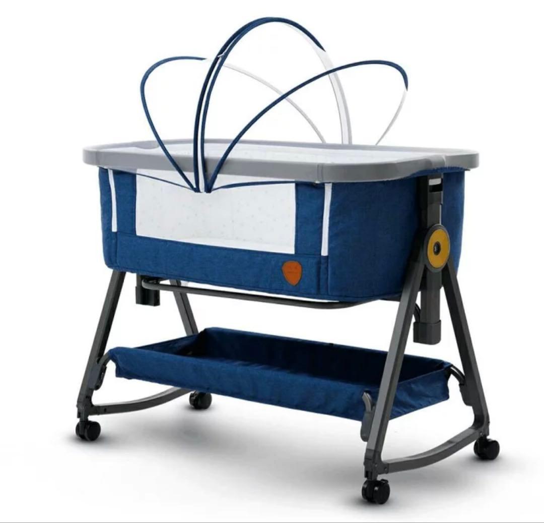 HZDMJ ベビーベッド コンパクトで折畳可能 持ち運びしやすい添い寝ベッド